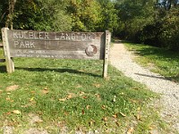 A run through Bird Hills, Kuebler Langford and Barton Parks  The entrance to Kuebler Langford Park. : Ann Arbor, kasdorf, running, Trail Run